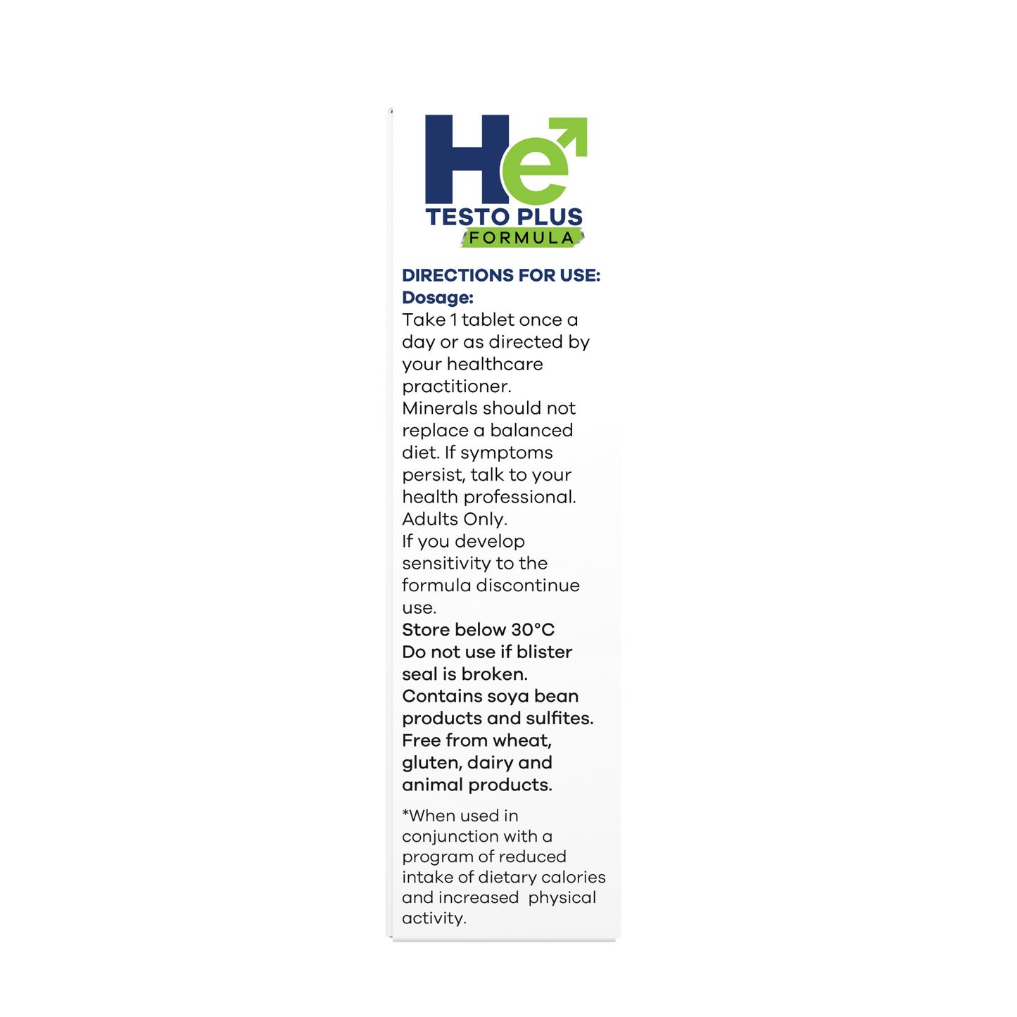 He Testo Plus Formula - 30 Tablets
