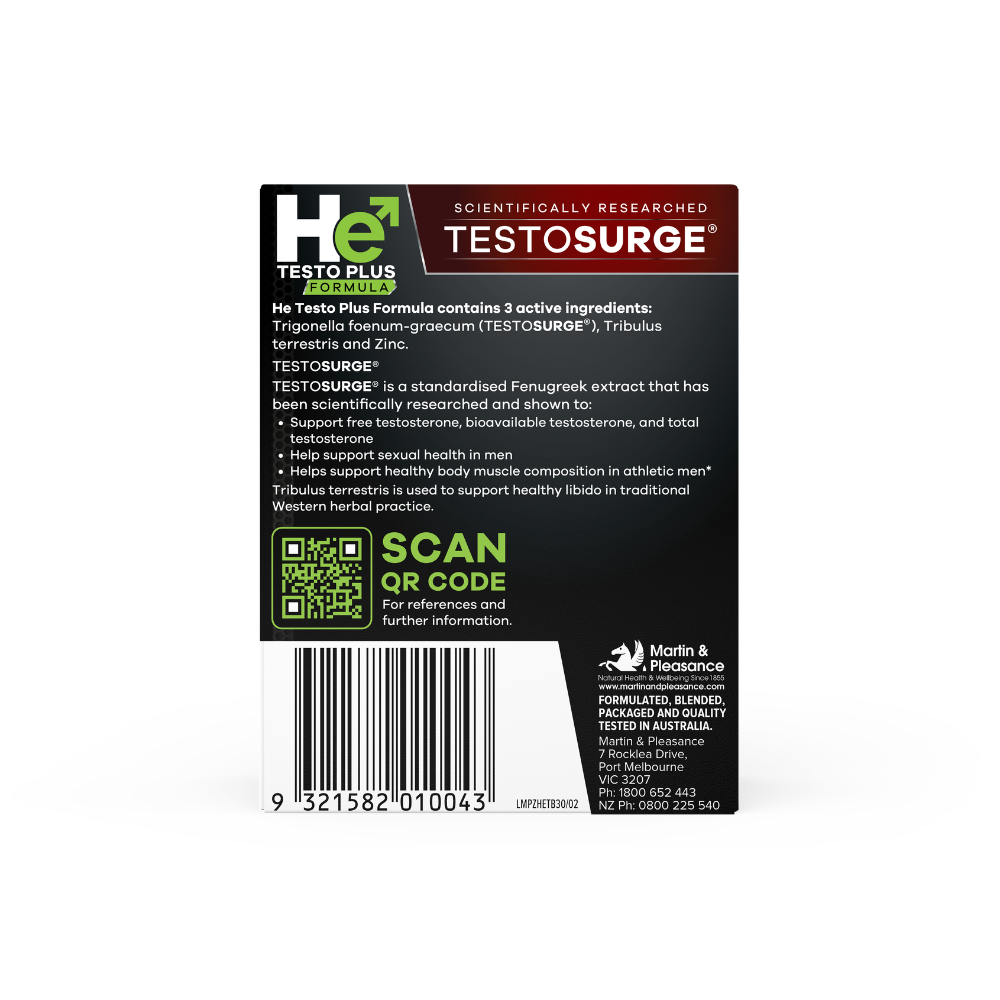 He Testo Plus Formula - 30 Tablets