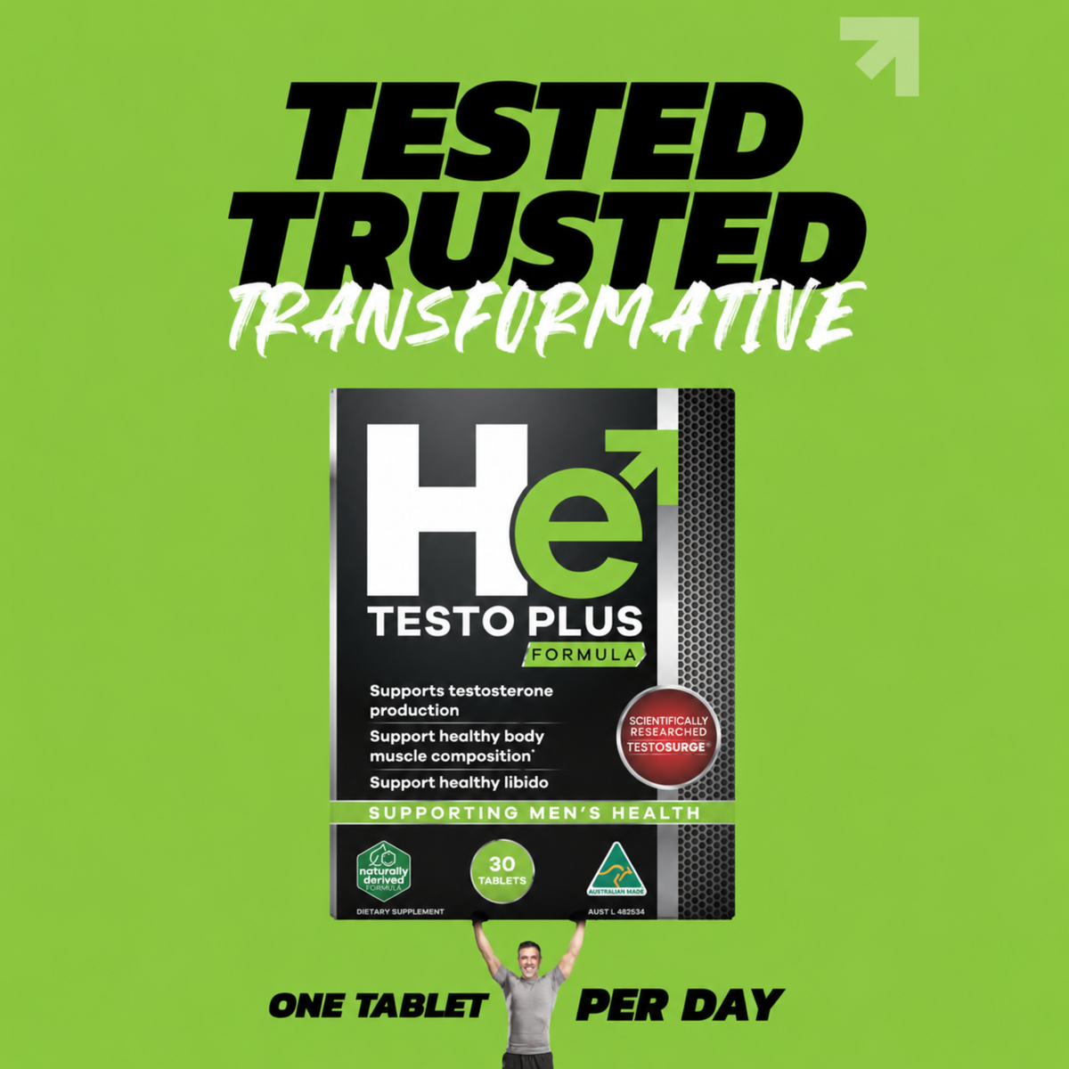 He Testo Plus Formula - 30 Tablets